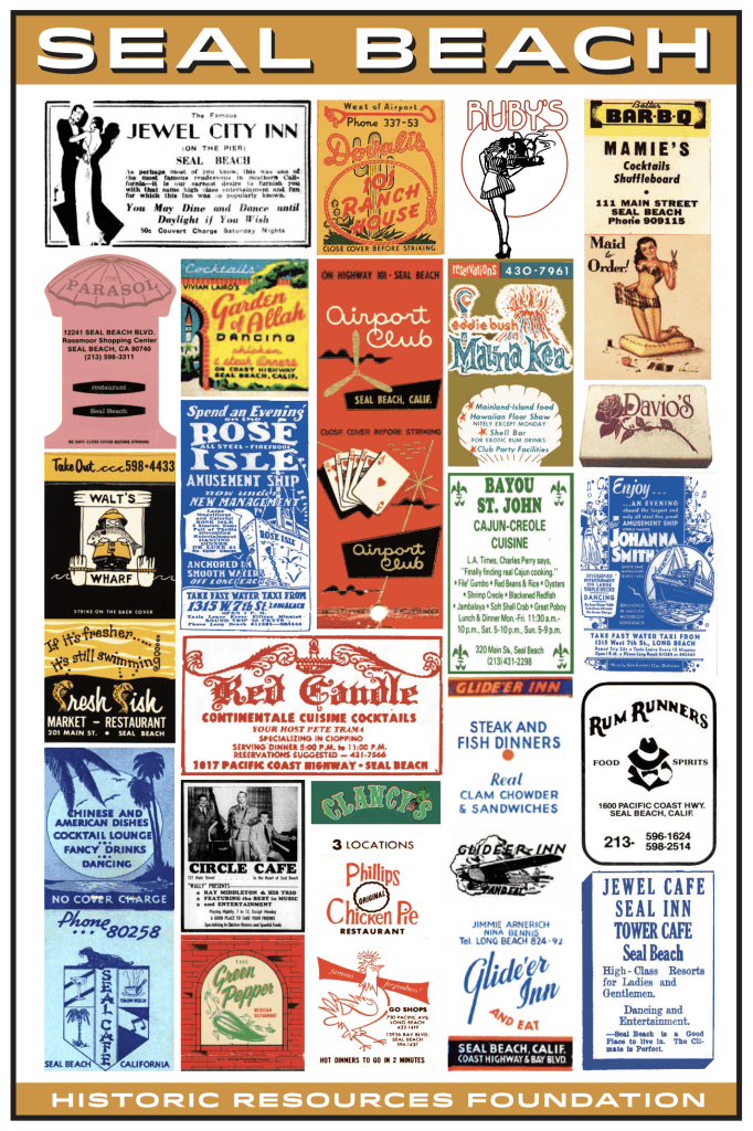 Seal Beach matchbooks poster